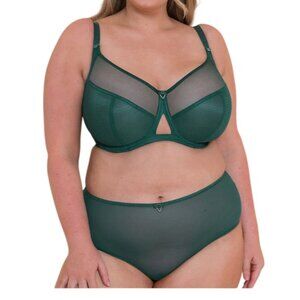 Curvy Kate logo Victory Side Support Balcony Bra Forest Green - CK9001